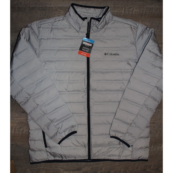 COLUMBIA Men's Heritage Peak Goose 650 Down Jacket W/ Heat Seal Sz XL Gray - Picture 2 of 7